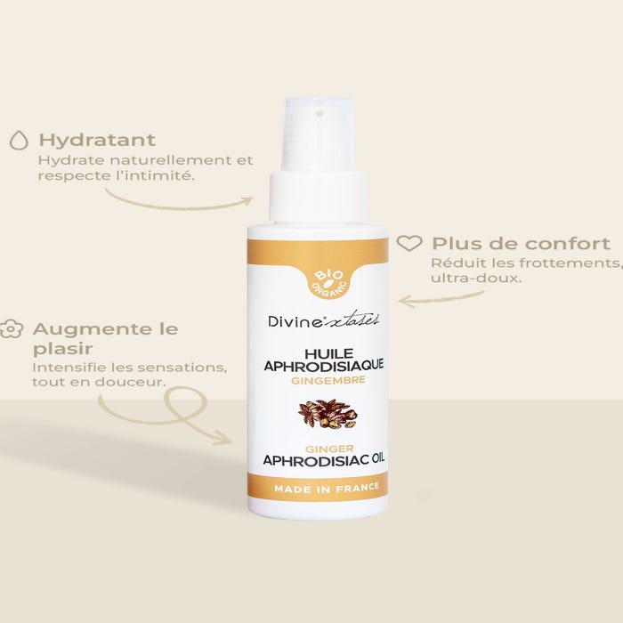 Huile aphrodisiaque gingembre bio 100 ml