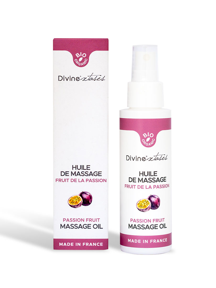 Huile de massage gourmande fruit de la passion bio 100 ml