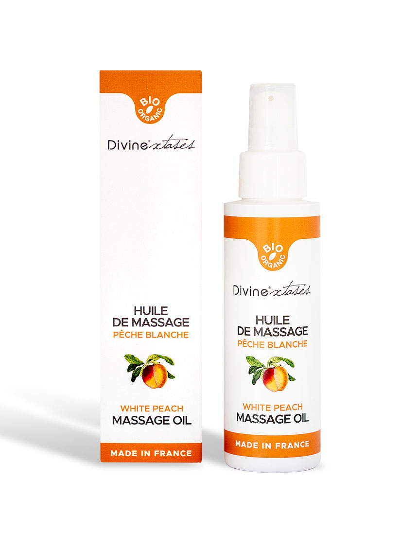 Huile de massage pêche blanche bio 100 ml