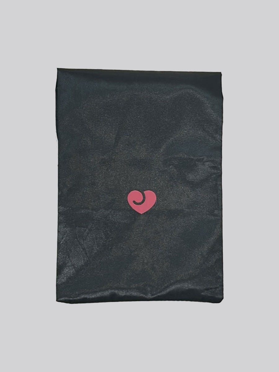 Pochette de rangement pour sextoys coeur rouge large