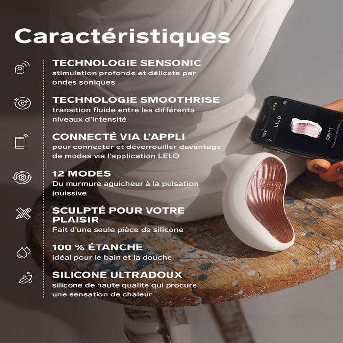 Stimulateur clitoridien connecté sonique LELO Sona 3 violet