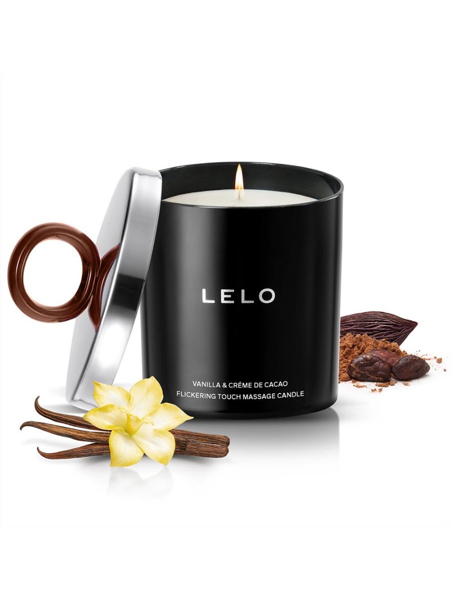 Bougie de massage vanille et crème de cacao Flickering Touch 7