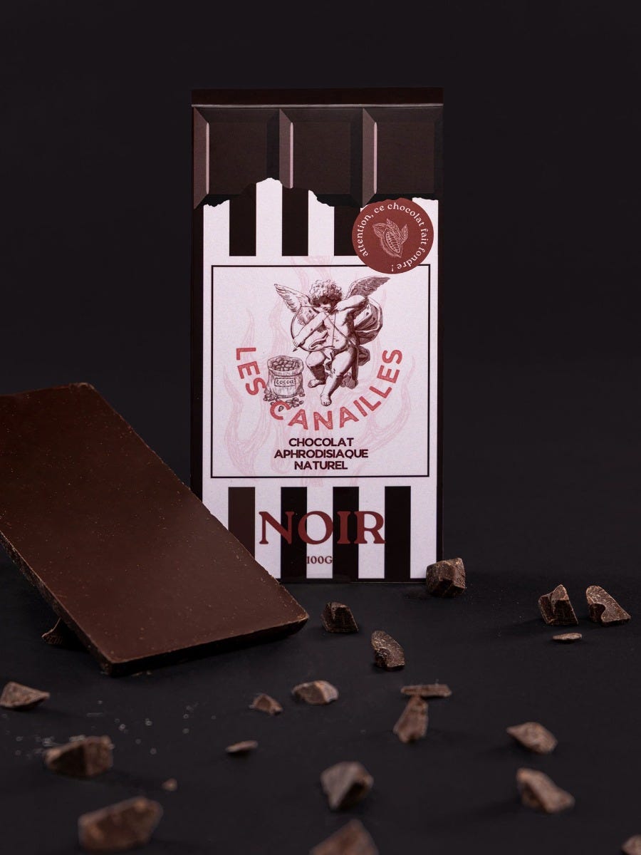 Tablette chocolat noir aphrodisiaque 100 g
