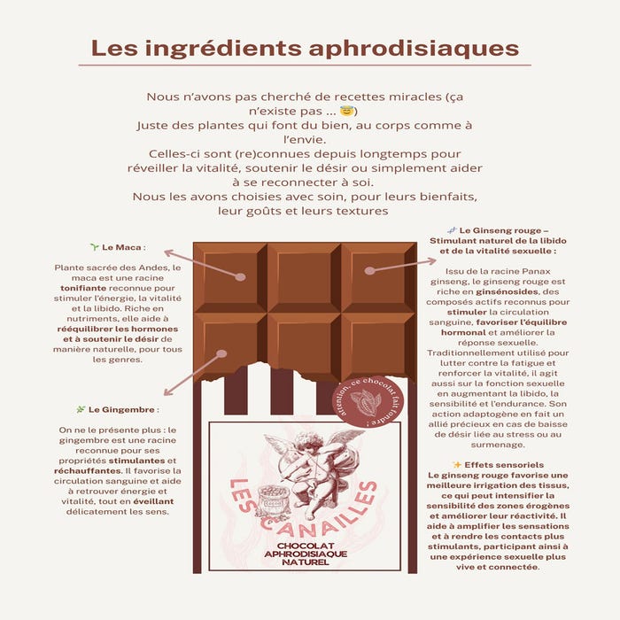 Tablette chocolat noir aphrodisiaque 100 g