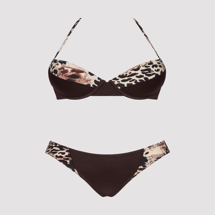 Maillot de bain 2 pièces Niwa imprimé léopard