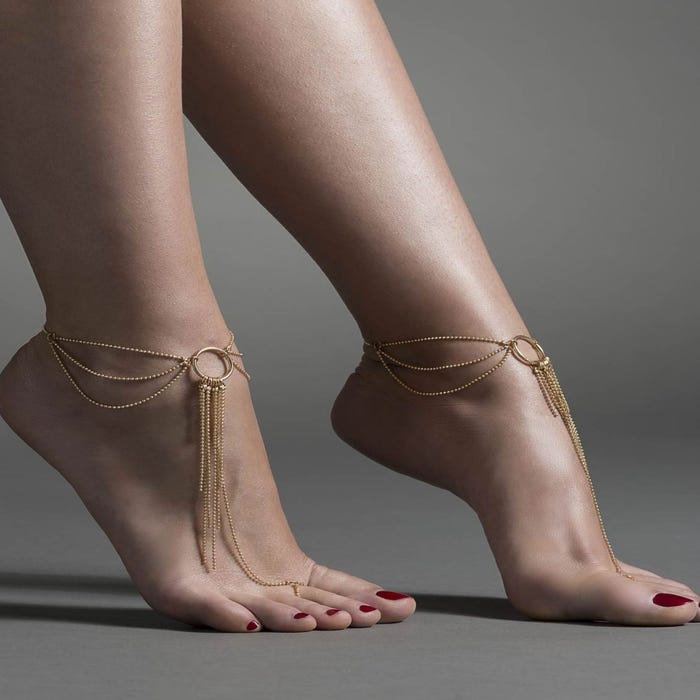 Bijoux de chevilles en chaînettes métalliques Magnifique