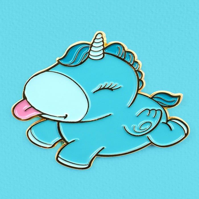 Pin's licorne bleu Unipin Mount'n Peak
