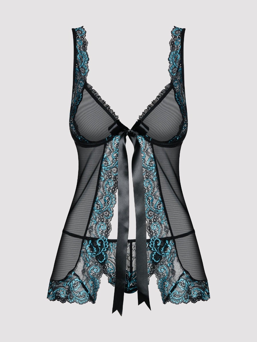 Nuisette babydoll Amanta noir 2