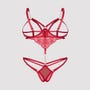 Body ouvert seins nus Matildea rouge
