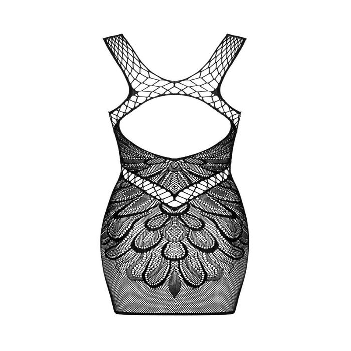 Robe ajourée D608 noir