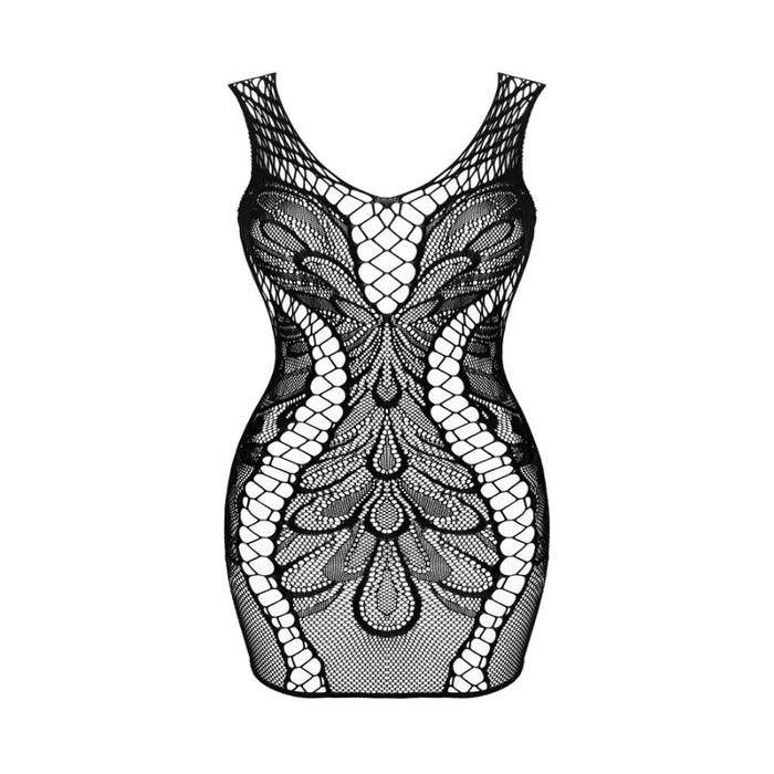 Robe ajourée D608 noir