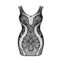 Robe ajourée D608 noir