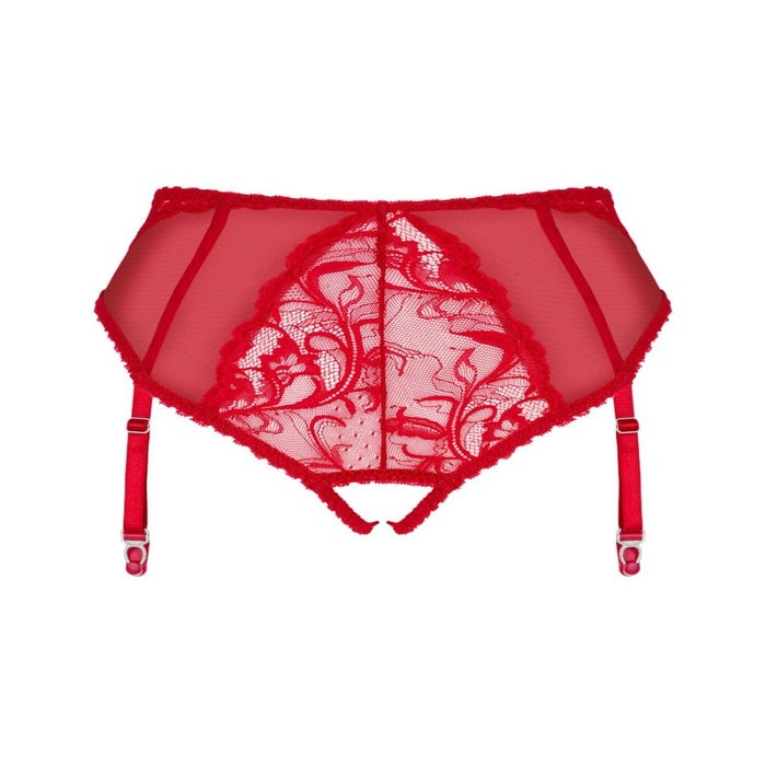 Culotte ouverte porte-jarretelles Dagmarie rouge