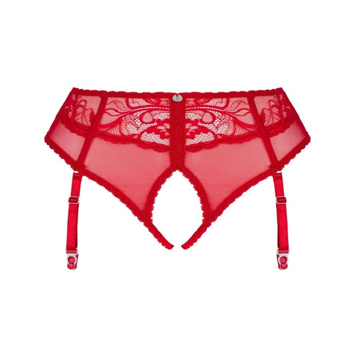 Culotte ouverte porte-jarretelles Dagmarie rouge