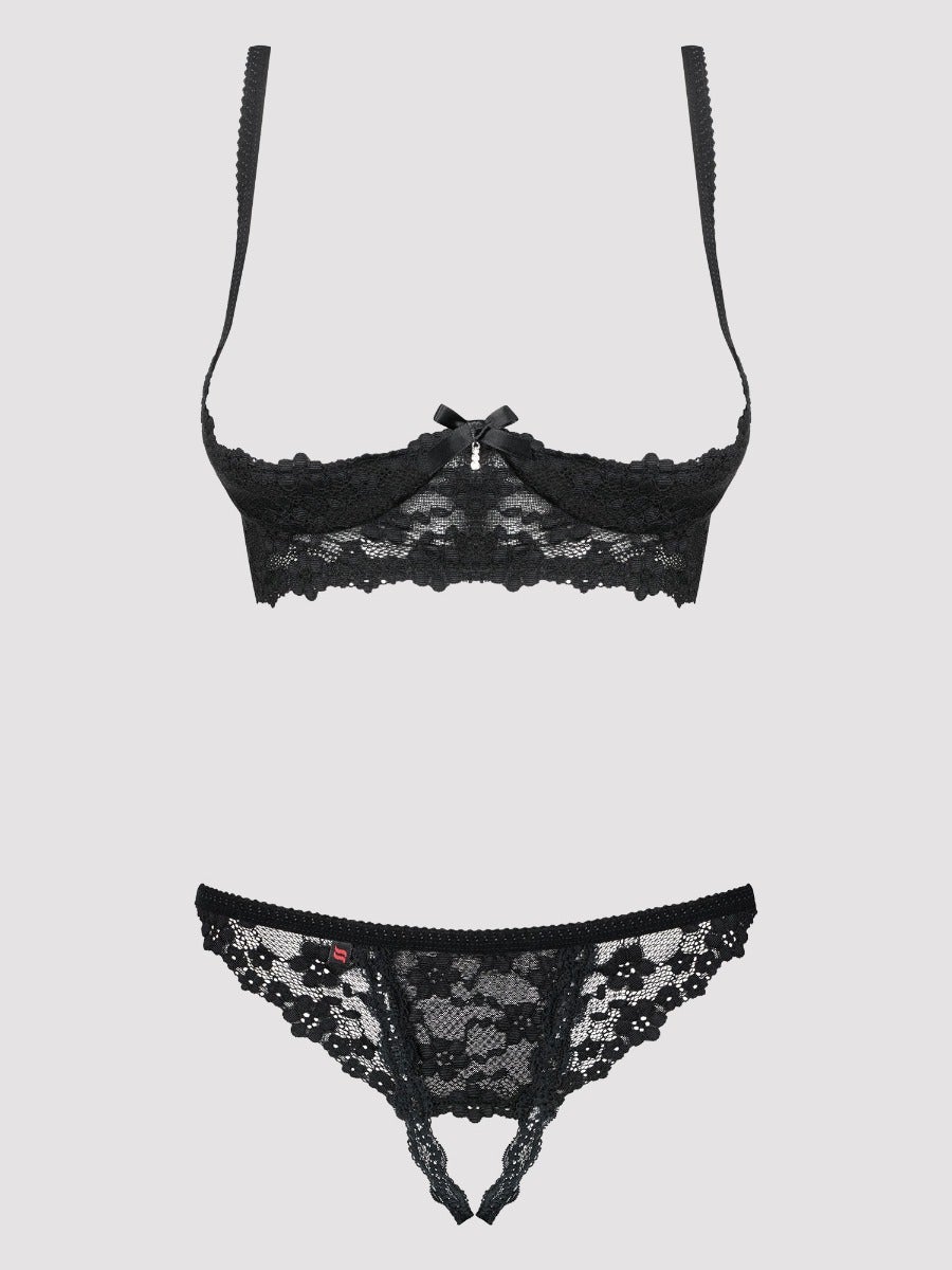 Ensemble 2 pièces ouvert Letica noir L/XL 2