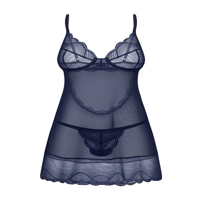 Nuisette et string Nightly Blue