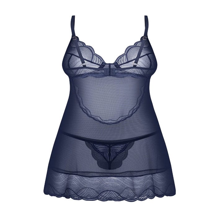 Nuisette et string Nightly Blue