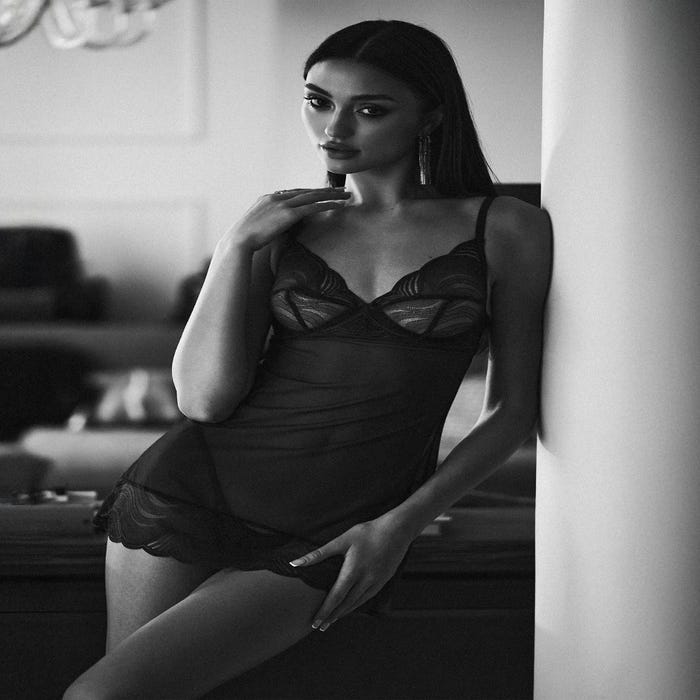Nuisette et string Nightly Blue