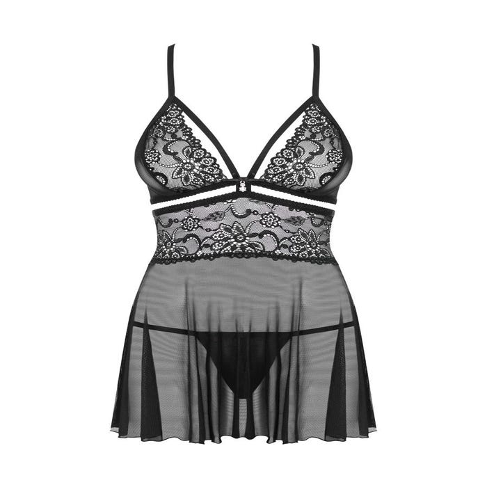 Nuisette Babydoll 838-BAB-1 Noire