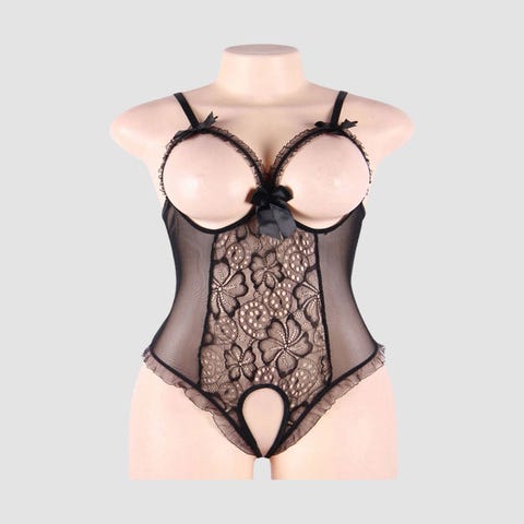 Body ouvert seins nus R80922 noir