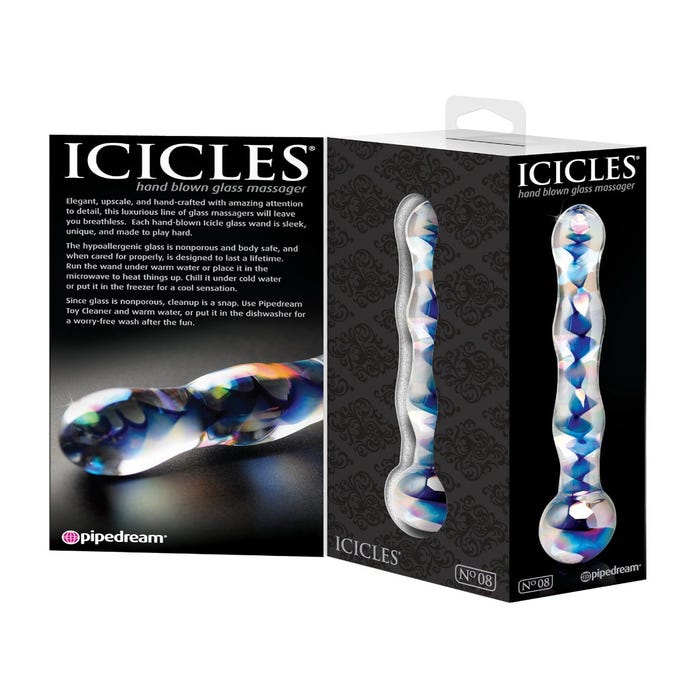 Dildo en verre Icicles No. 8