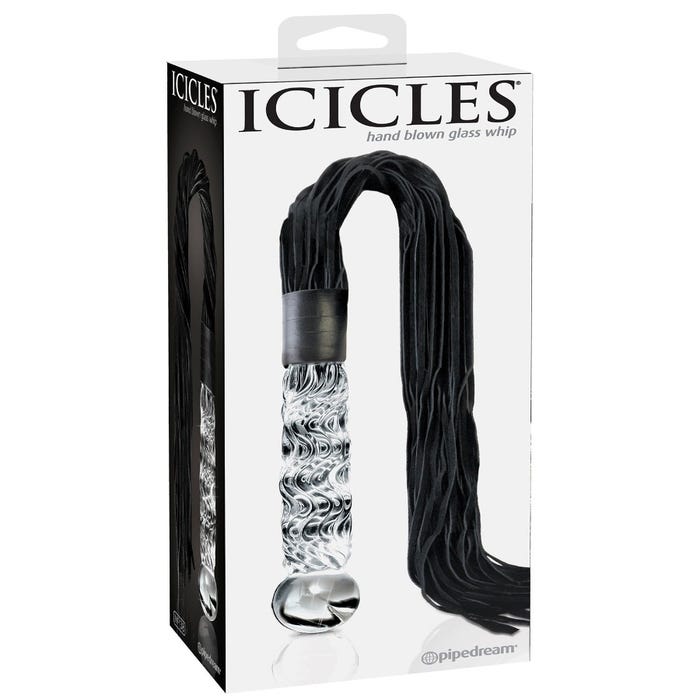 Dildo en verre et martinet Icicles No. 38