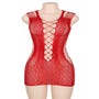 Robe Filet & Laçage Rouge