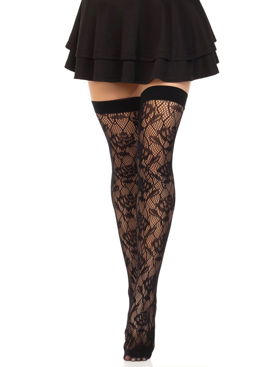 Bas 6216 dentelle roses  main product photo