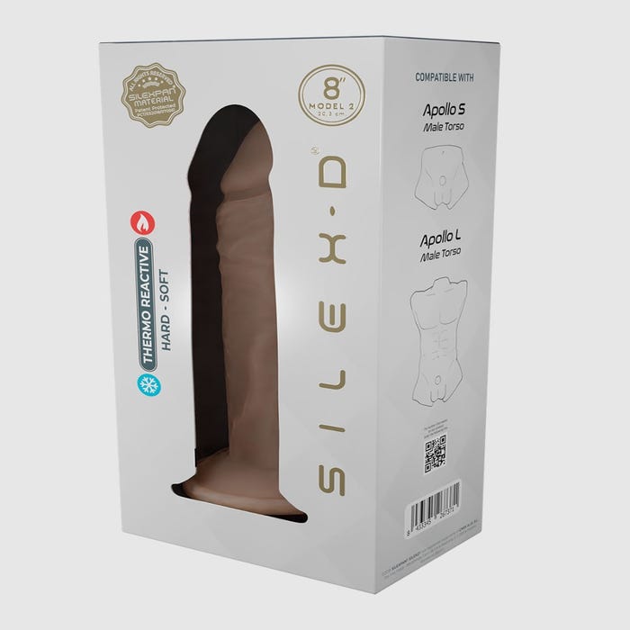 Gode ventouse réaliste Liquid Silicone 20,3 cm Model 2