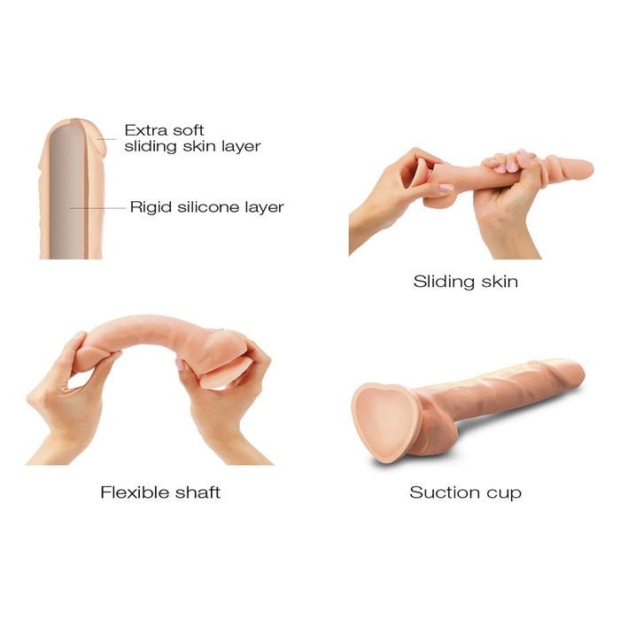 Gode ventouse réaliste Sliding Skin
