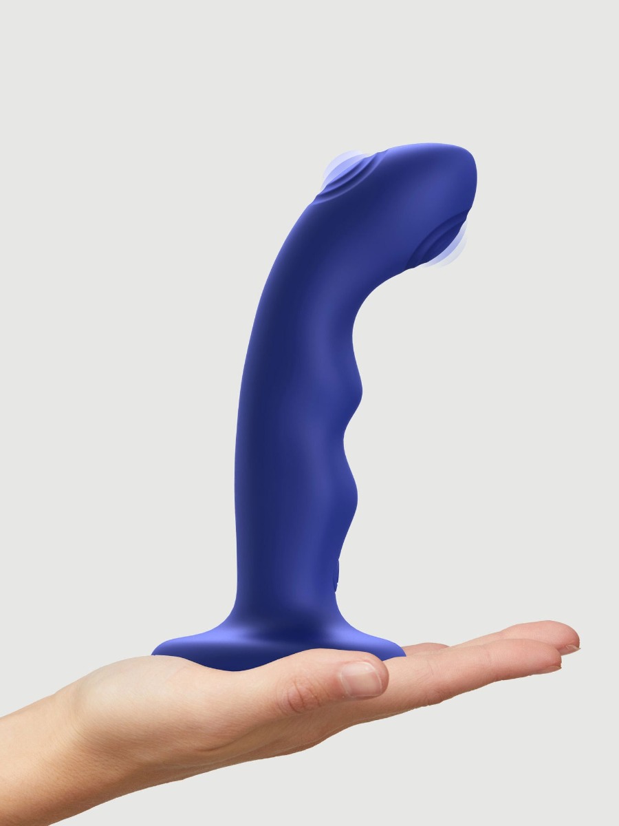 Vibromasseur ventouse Tapping Wave bleu