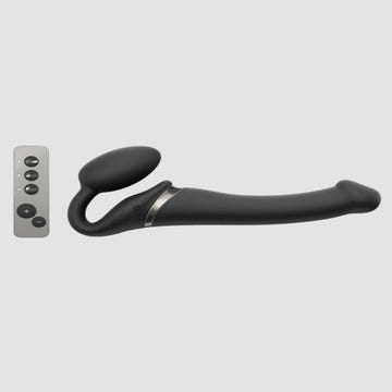 Strap-on vibrant télécommandé 3 moteurs noir XL