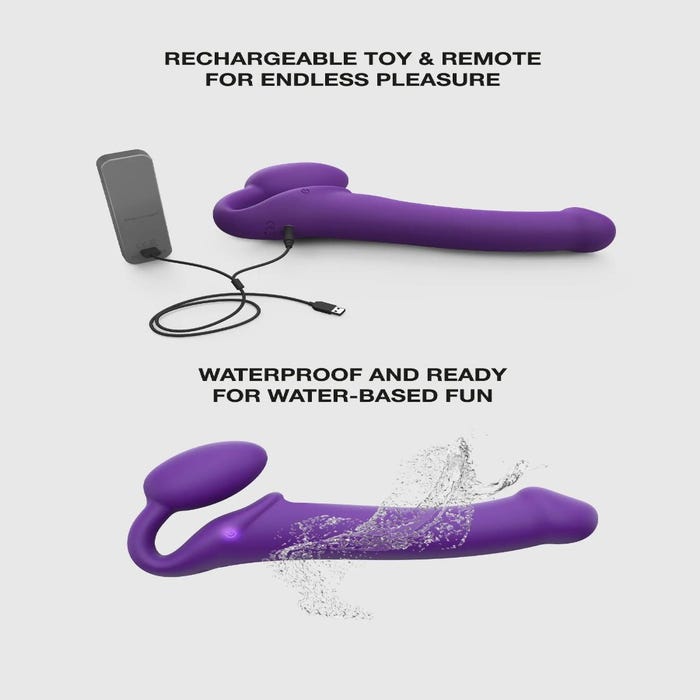 Strap-on vibrant télécommandé 3 moteurs