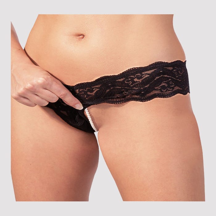 String en dentelle avec perles stimulantes