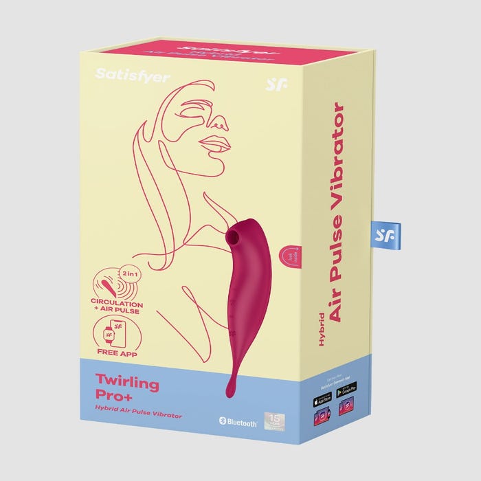 Satisfyer Twirling Pro+ stimulateur clitoridien connecté rouge