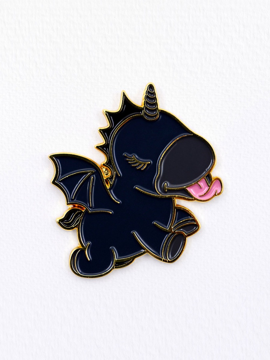 Pin's licorne noir Unipin Wild Spirit
