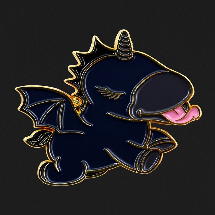 Pin's licorne noir Unipin Wild Spirit