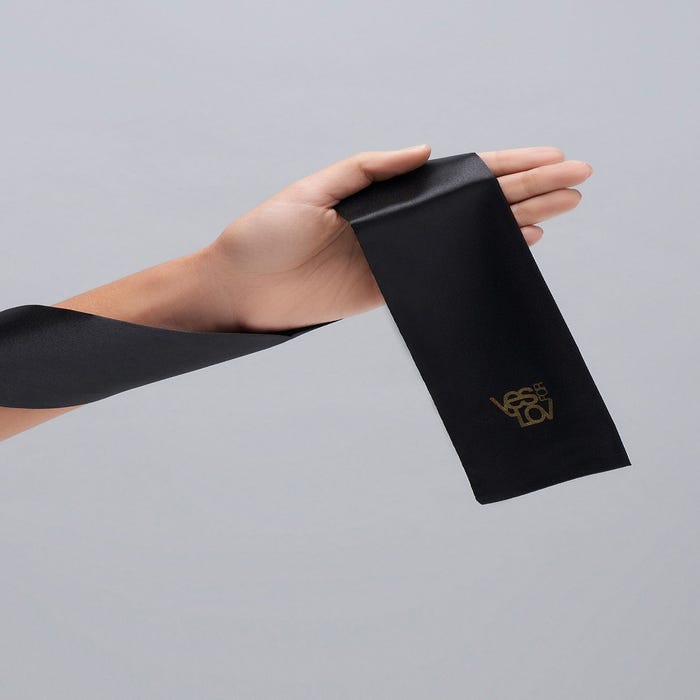 Coffret bandeau en satin noir